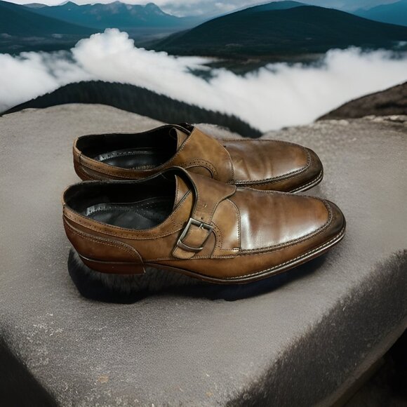 Johnston & Murphy Collection Brown Leather Dress Shoes Monk Strap Size 13‎ M main image 13